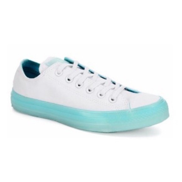 white converse blue sole